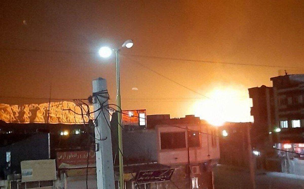 انفجار در خط لوله گاز در گردنه حلوایی شهرستان بروجن